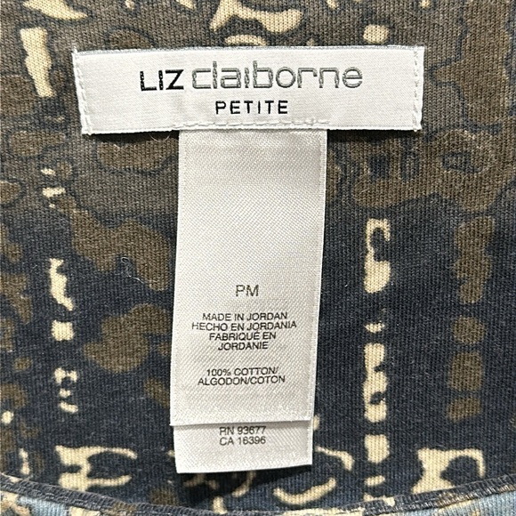 LIZ CLAIBORNE petite WOMEN'S SIZE PM MULTI COLOR LONG 3/4 sleeves / box 1-57 - Picture 3 of 6